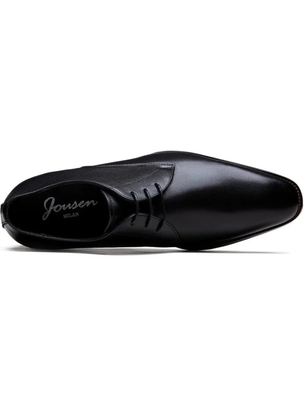 Men's Black Solid Leather Lace Up Formal Business Derby Brogue Oxfords Shoes